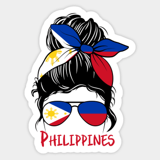 Philippines Girl, philippines girlfriend,  Filipina Girl, filipina  girlfriend, philippines Messy bun, filipina, pinay Sticker